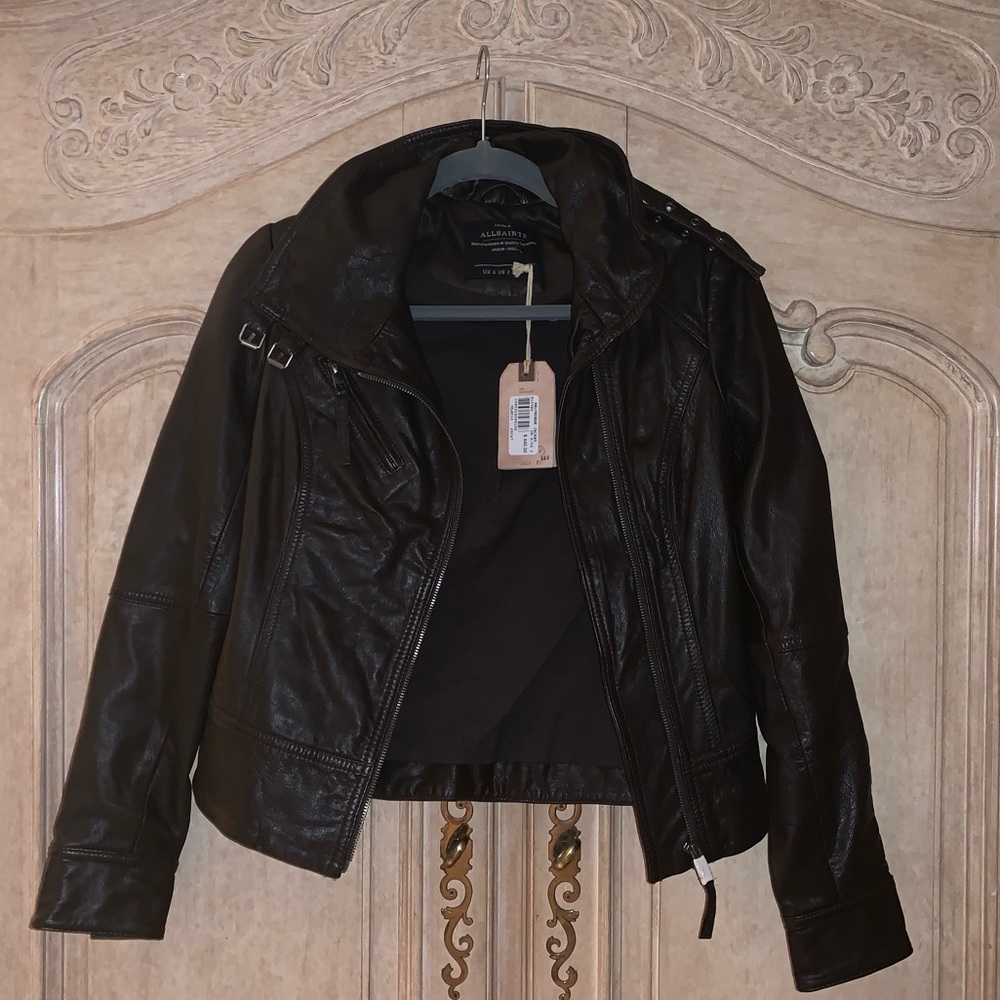 allsaits leather jacket dark belvedere jacket